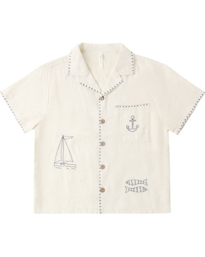 RYLEE + CRU - KIDS LAPEL COLLAR SHIRT SAILOR