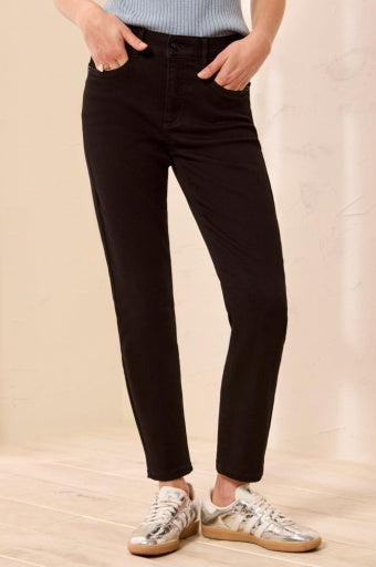 TRIBAL - SOPHIA CURVY HUGGING SLIM ANKLE JEANS-BLACK