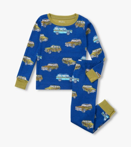 HATLEY - KIDS VINTAGE TRUCKS COTTON RIB PAJAMA SET