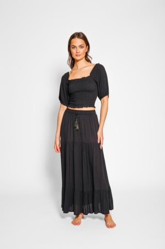 KOY RESORT - MIAMI TIERED LONG SKIRT