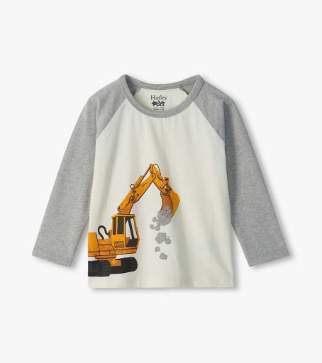 HATLEY - TODDLER DIGGER RAGLAN SLEEVE TEE
