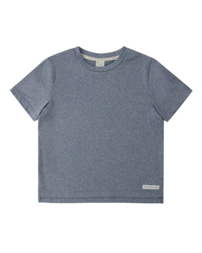 RYLEE + CRU - KIDS COVE ESSENTIAL TEE HEATHERED MARINE