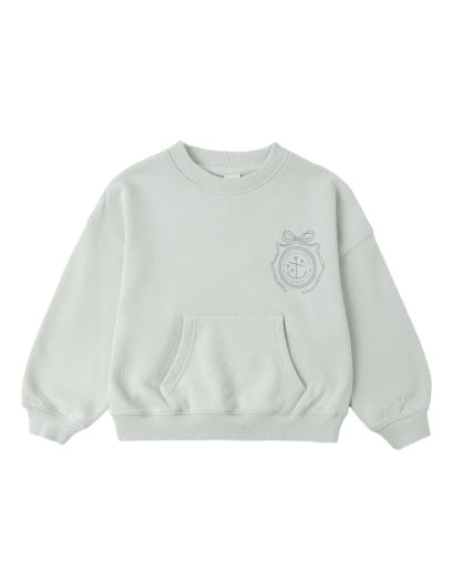 RYLEE + CRU - KIDS POUCH POCKET CREW SEAFOAM