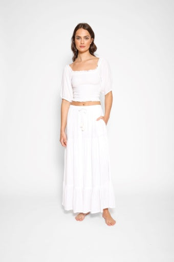 KOY RESORT - MIAMI TIERED LONG SKIRT