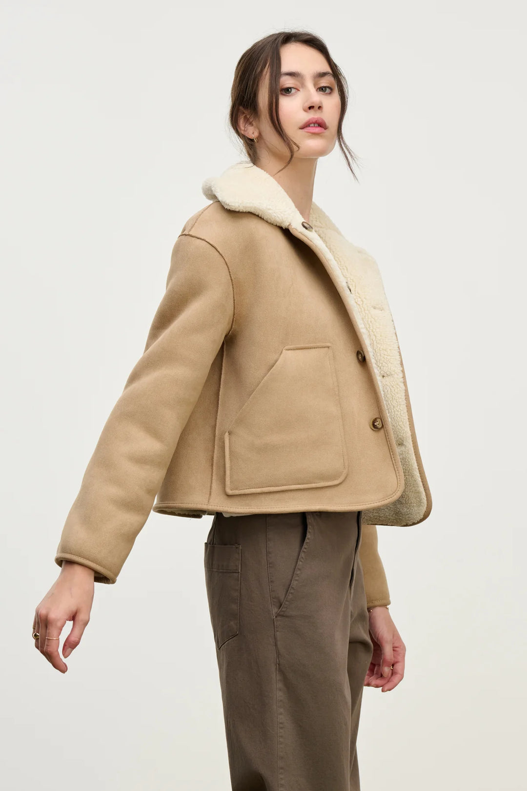 VELVET- WOMEN'S AMARA SHERPA REVERSIBLE JACKET