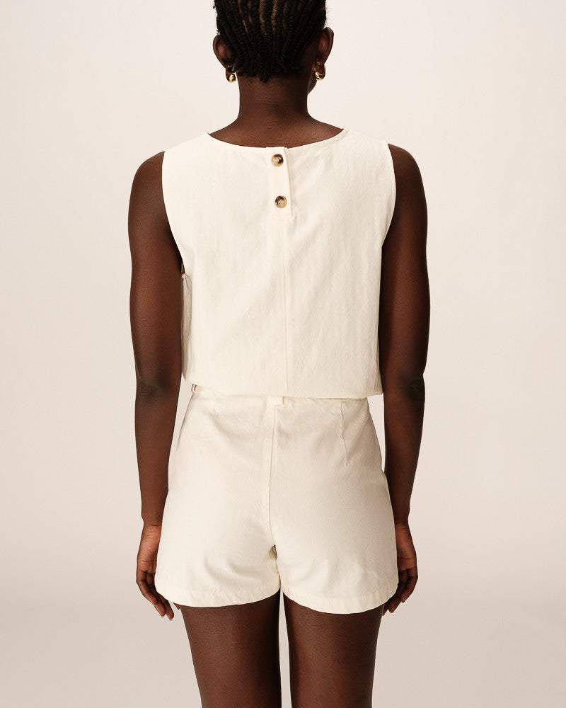 GRACE & MILA- WOMEN'S PINO SHORT (Ecru & Navy)