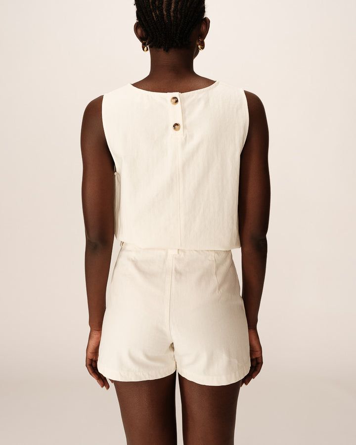 GRACE & MILA- WOMEN'S PINO SHORT (Ecru & Navy)