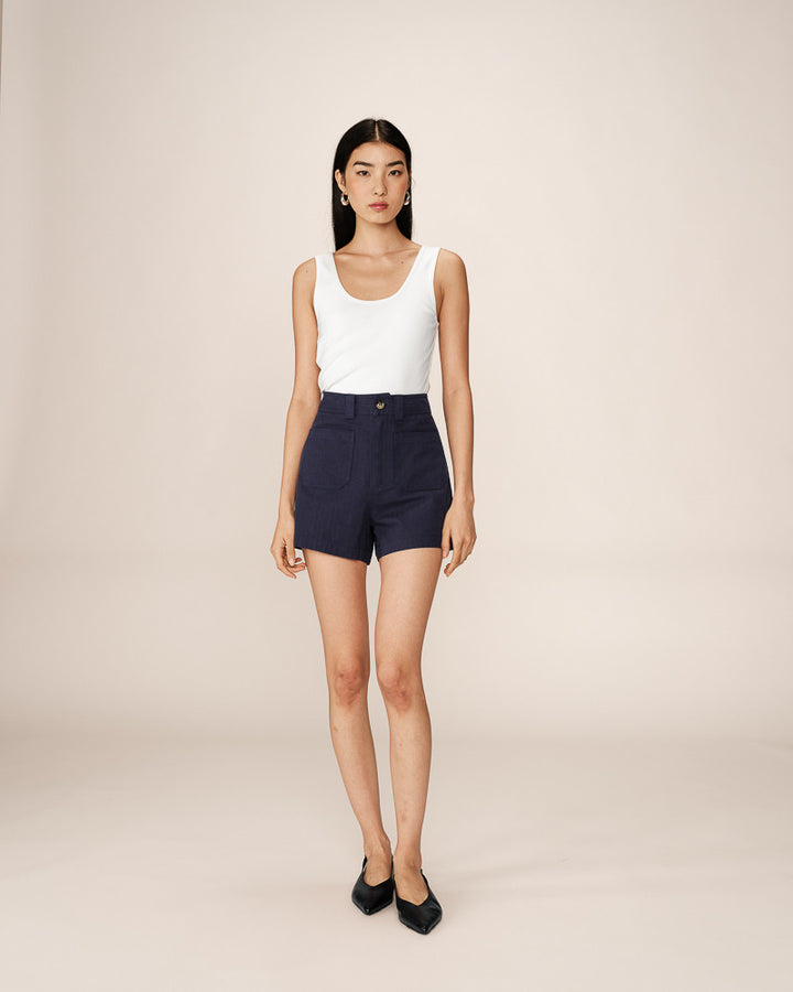 GRACE & MILA- WOMEN'S PINO SHORT (Ecru & Navy)