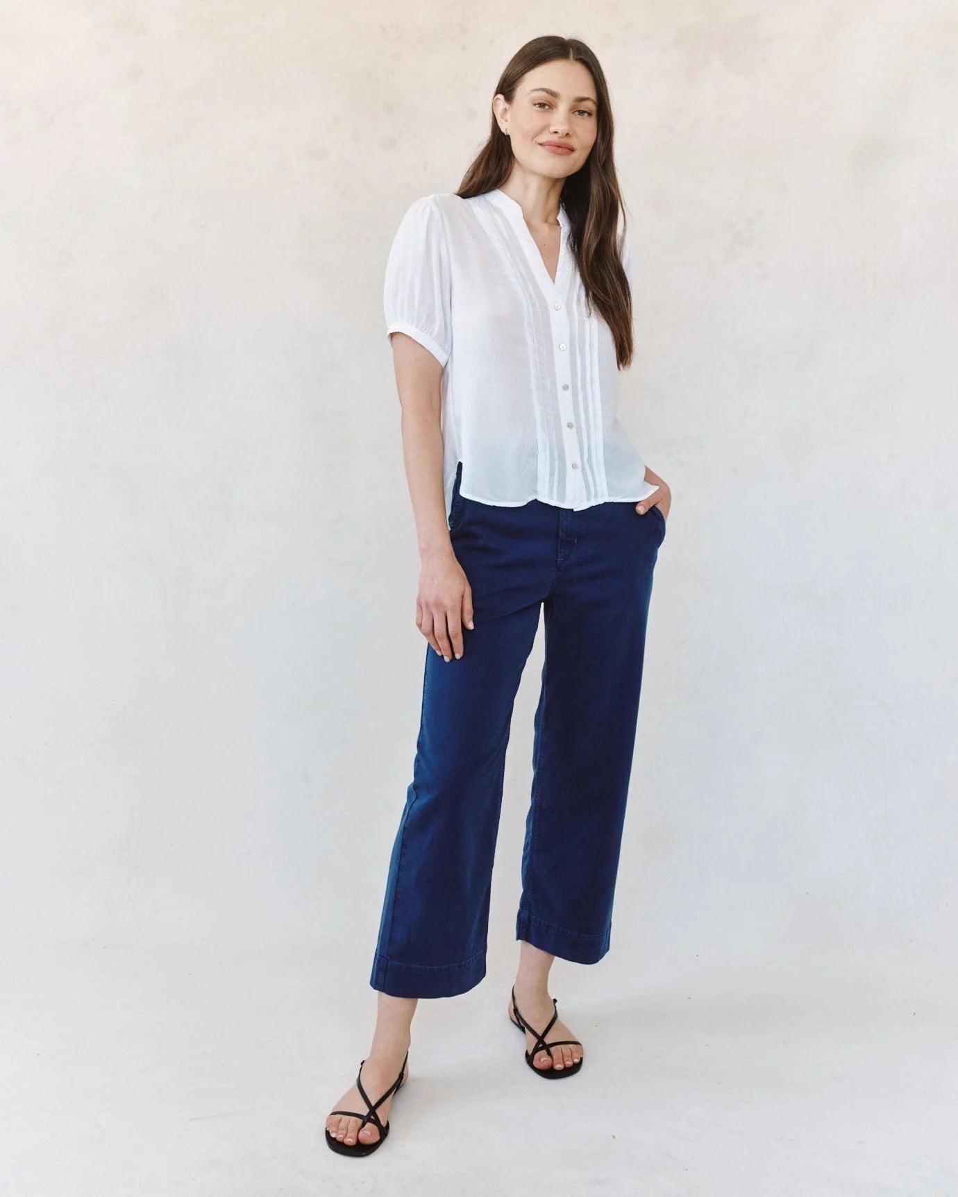 BELLA DAHL - WOMEN'S S/S PINTUCK SHIRT