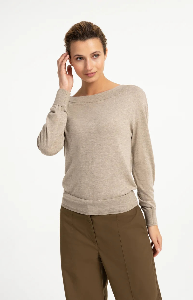 YAYA - BOATNECK SWEATER LS