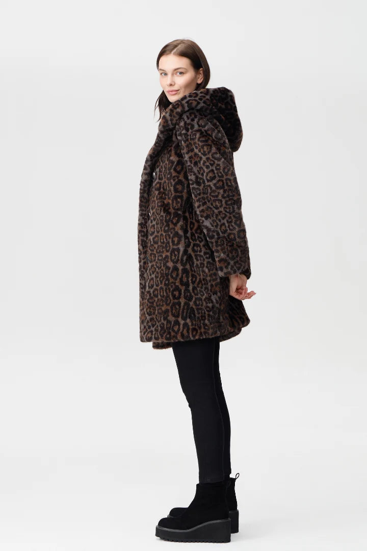 NIKKI JONES - REVERSIBLE PRINTED FAUX FUR COAT