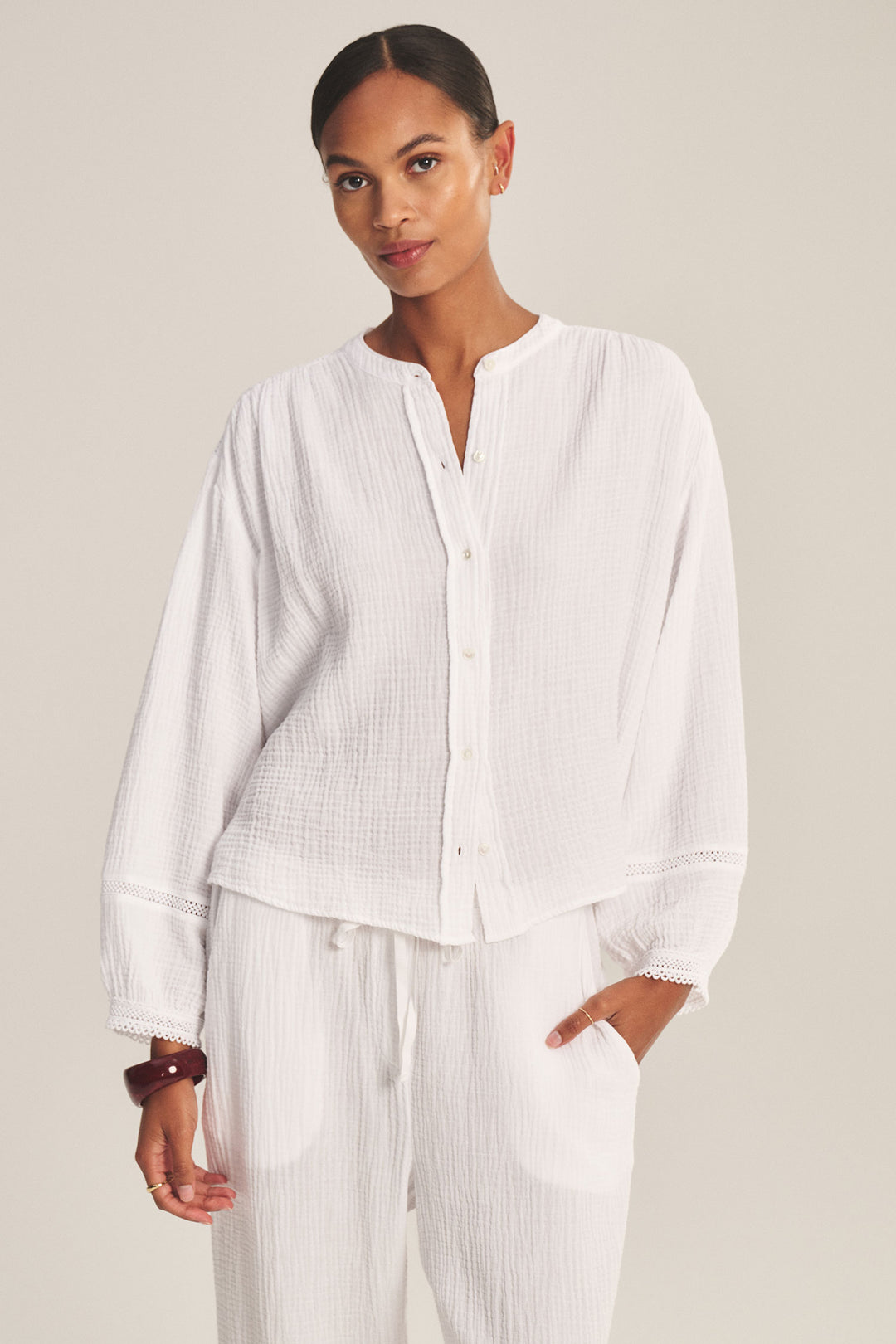 VELVET - COTTON GAUZE TOP TARIA07