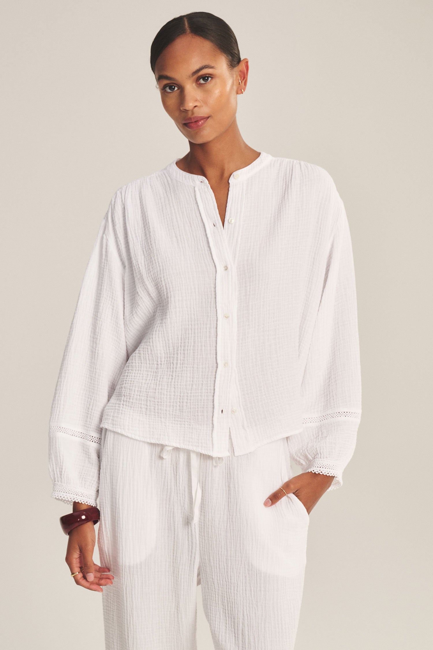VELVET - COTTON GAUZE TOP TARIA07