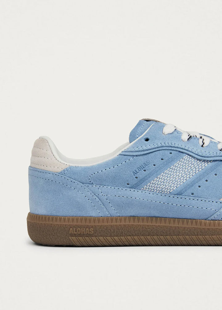 ALOHAS - WOMEN'S RIFE CORNFLOWER BLUE CREAM LEATHER SNEAKERS
