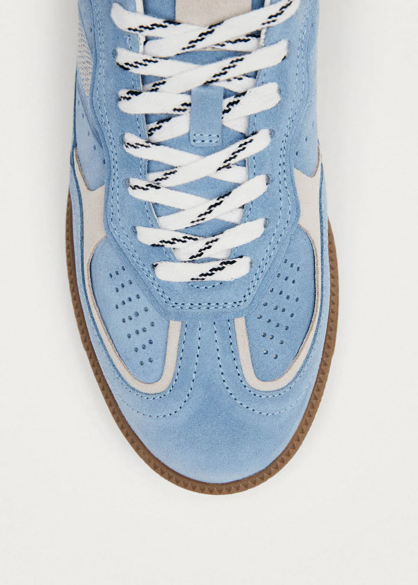 ALOHAS - WOMEN'S RIFE CORNFLOWER BLUE CREAM LEATHER SNEAKERS