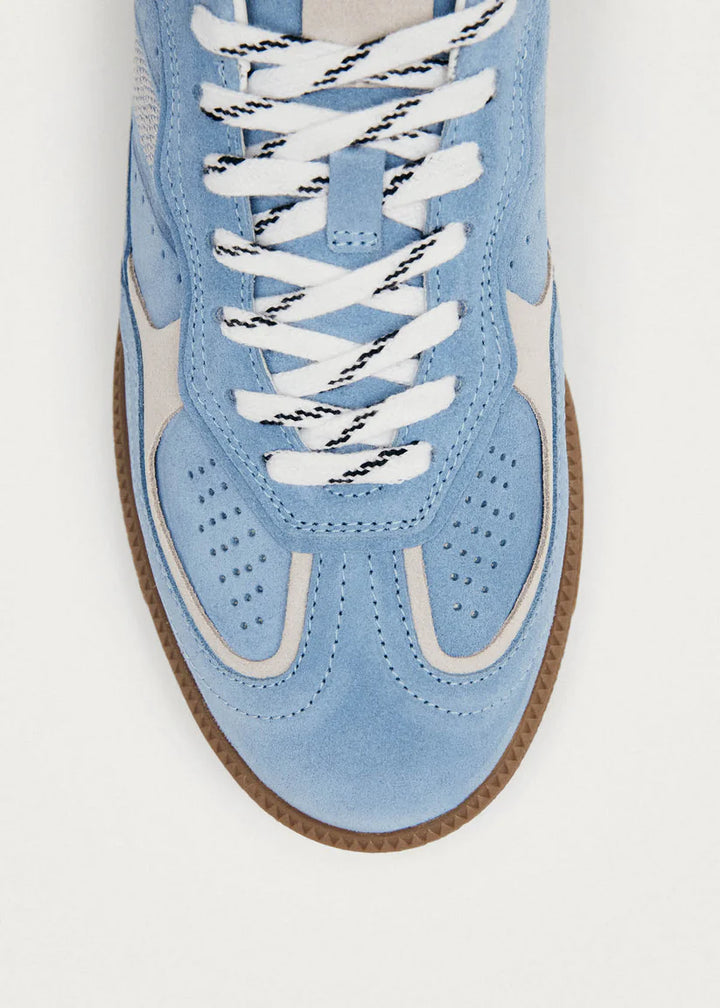 ALOHAS - WOMEN'S RIFE CORNFLOWER BLUE CREAM LEATHER SNEAKERS