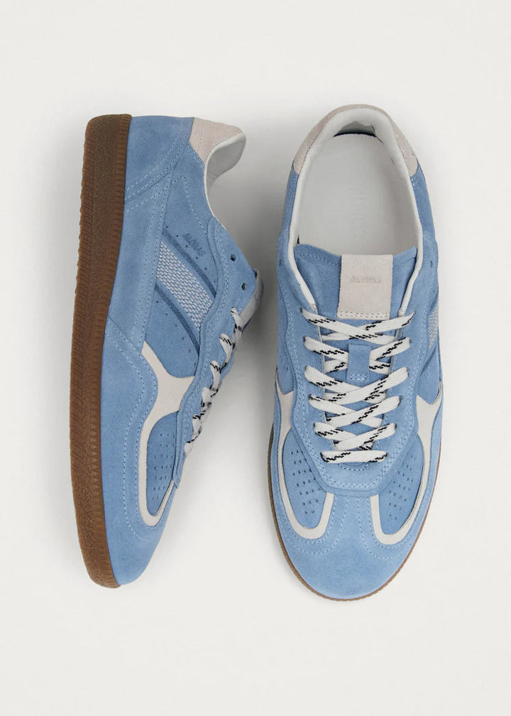 ALOHAS - WOMEN'S RIFE CORNFLOWER BLUE CREAM LEATHER SNEAKERS