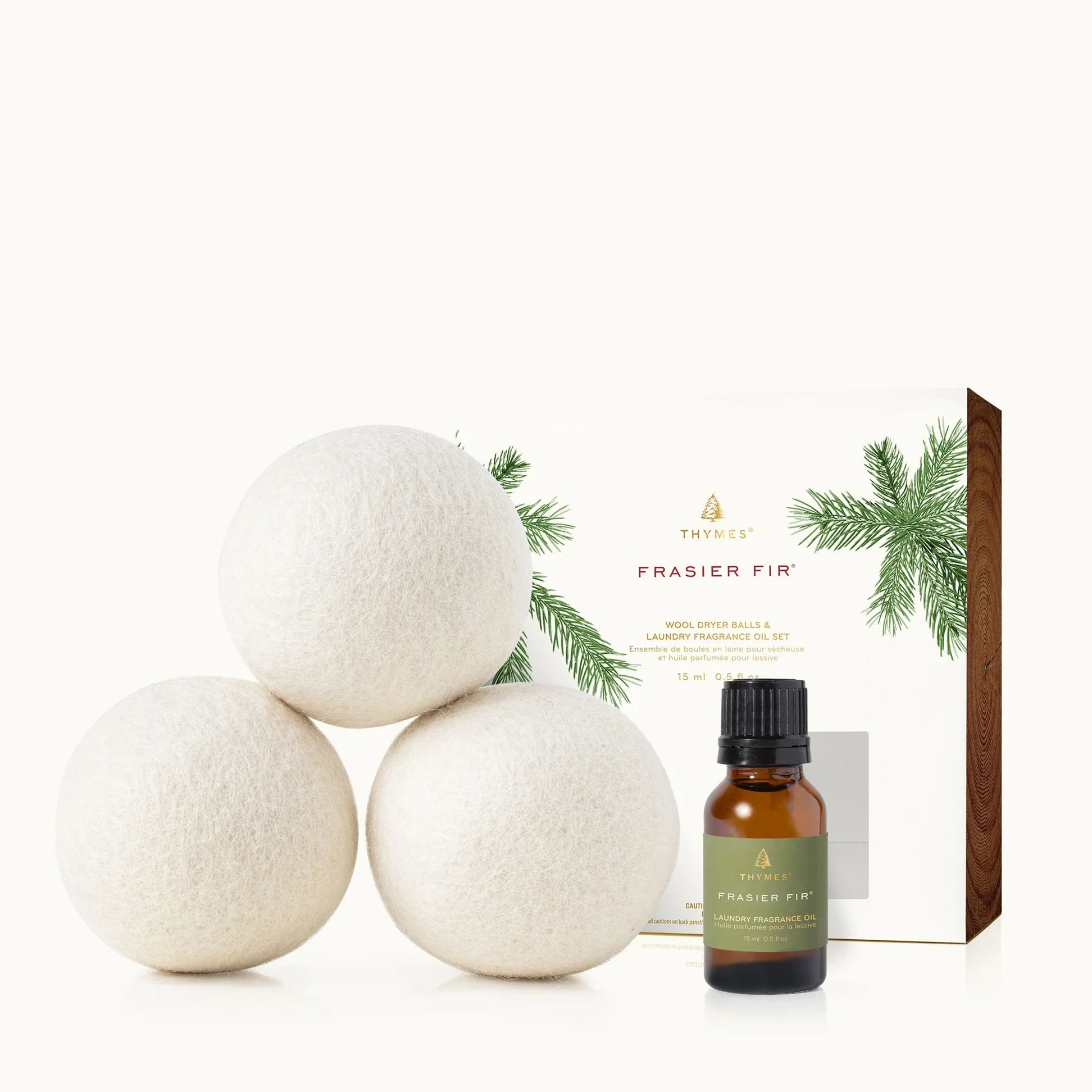 THYMES - FRASIER FIR WOOL DRYER BALLS & LAUNDRY FRAGRANCE