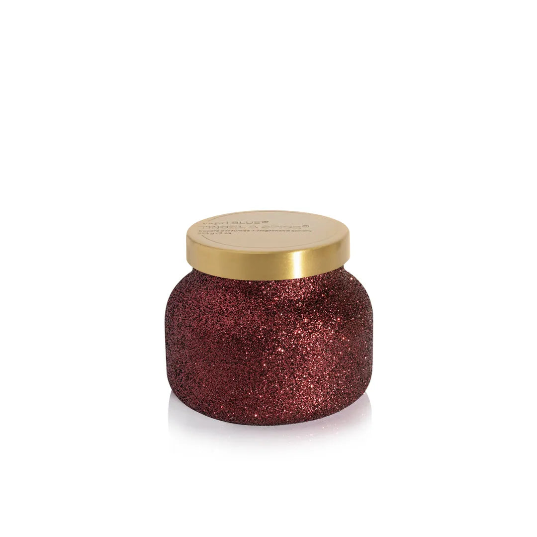 CAPRI BLUE - TINSEL & SPICE GLAM CANDLE 8oz