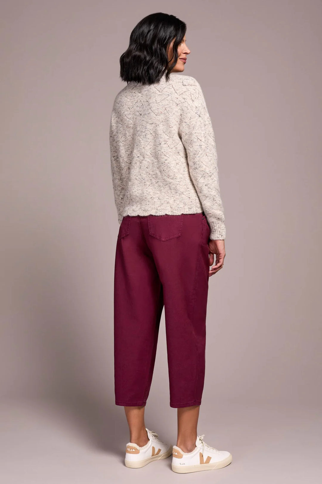 TRIBAL - WOMENS Mock Neck Drop Shoulder Sweater 5943O