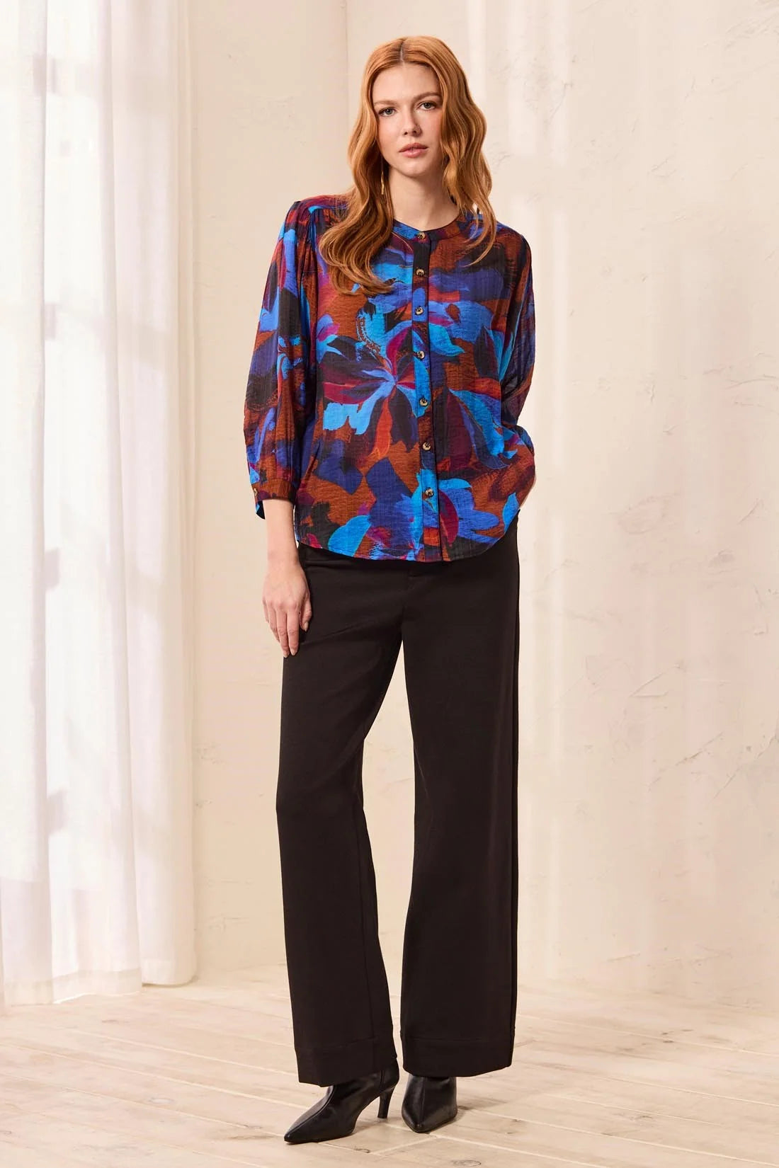 TRIBAL - HIGH RISE FLY FRT ANKLE PANT