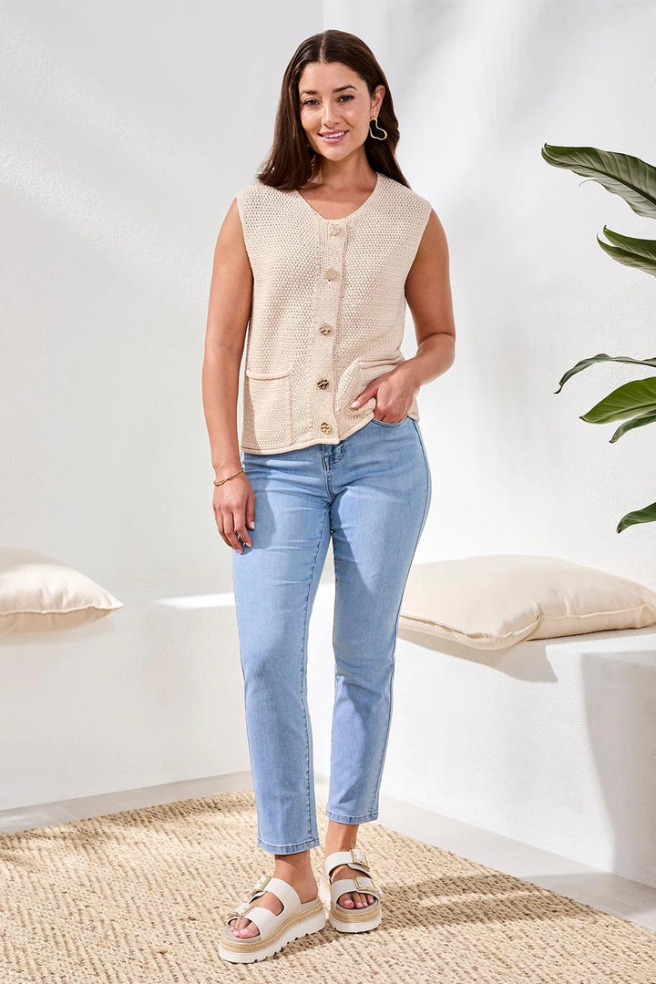 TRIBAL - WOMEN'S SWEATER CARDIGAN 6208O-5205