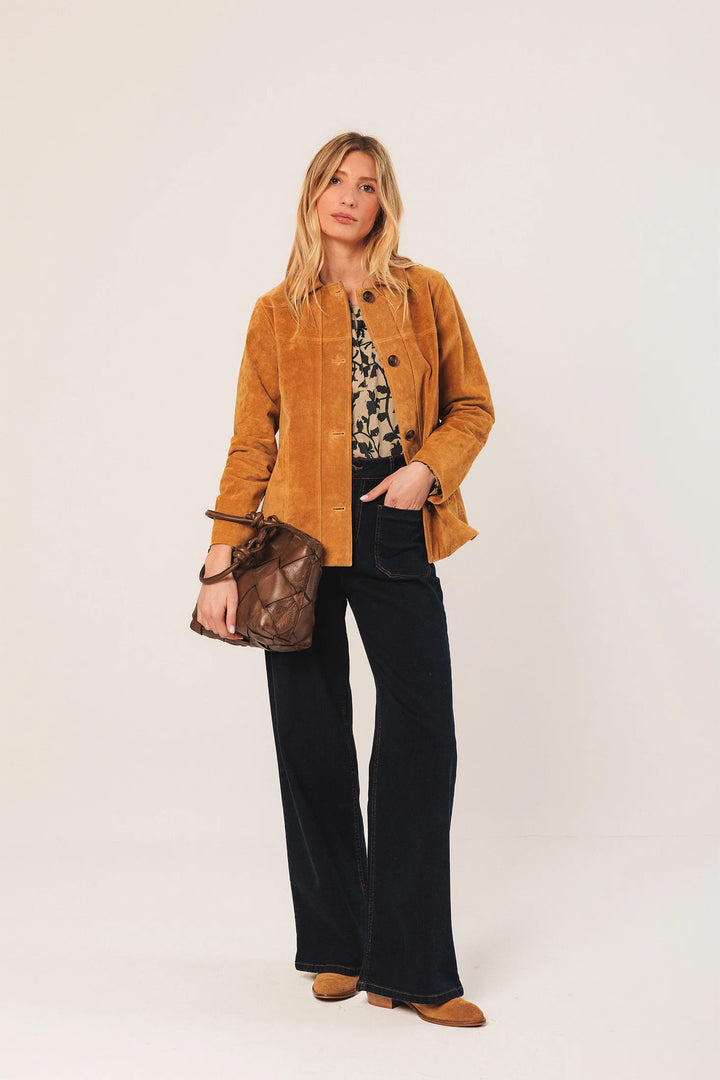 INDI & COLD- WOMEN'S MAO COLLAR BLOUSE