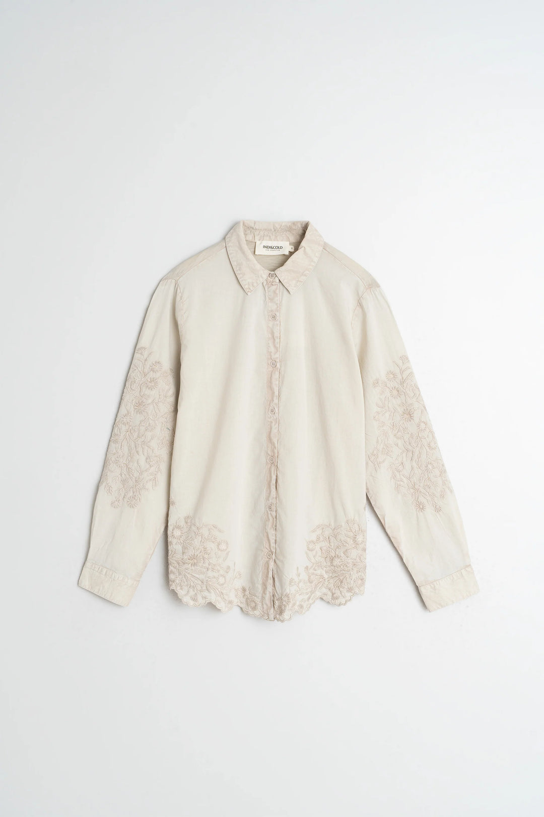 INDI & COLD- WOMEN'S EMBROIDERED VOILE SHIRT