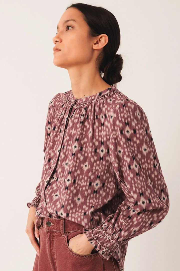 INDI & COLD- WOMEN'S IKAT-PRINT SHIRT