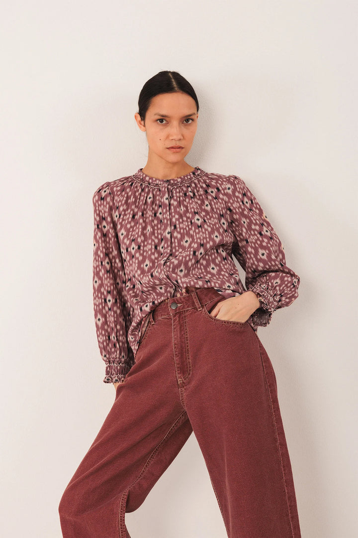 INDI & COLD- WOMEN'S IKAT-PRINT SHIRT