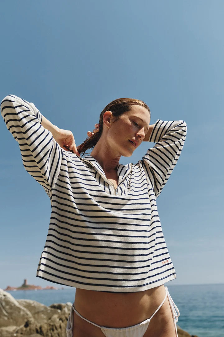 INDI & COLD - TERRYCLOTH SAILOR SWEATSHIRT