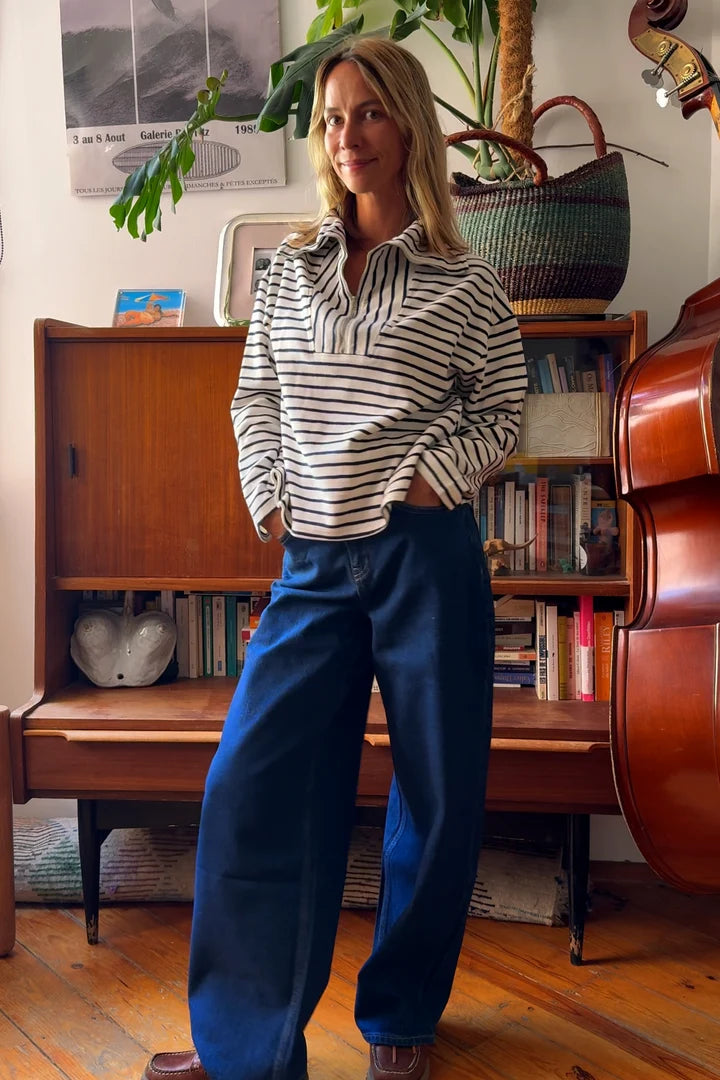 INDI & COLD - TERRYCLOTH SAILOR SWEATSHIRT