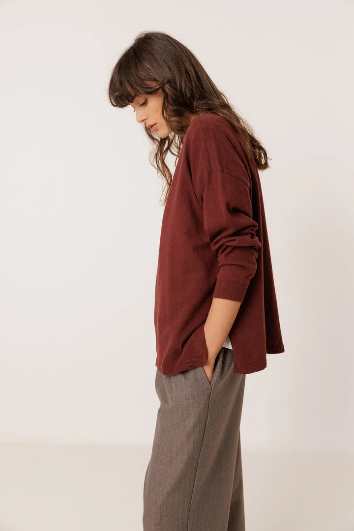 INDI & COLD - BASIC SWEATER WITH CASHMERE