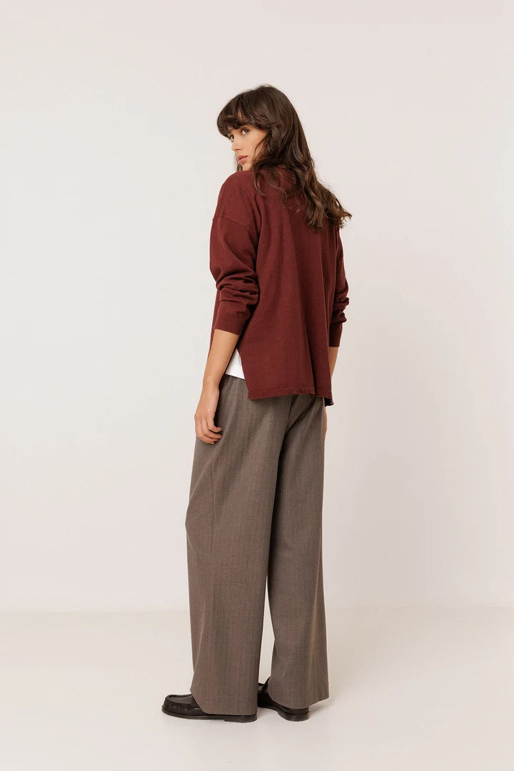 INDI & COLD - BASIC SWEATER WITH CASHMERE