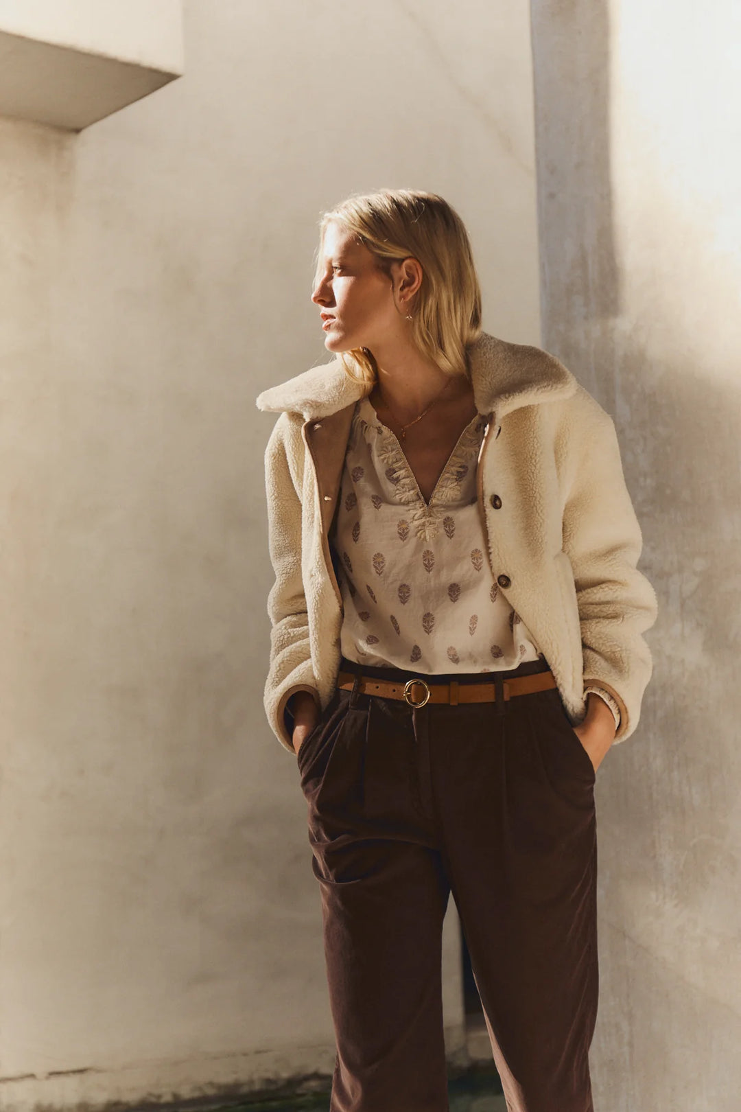 VELVET- WOMEN'S AMARA SHERPA REVERSIBLE JACKET