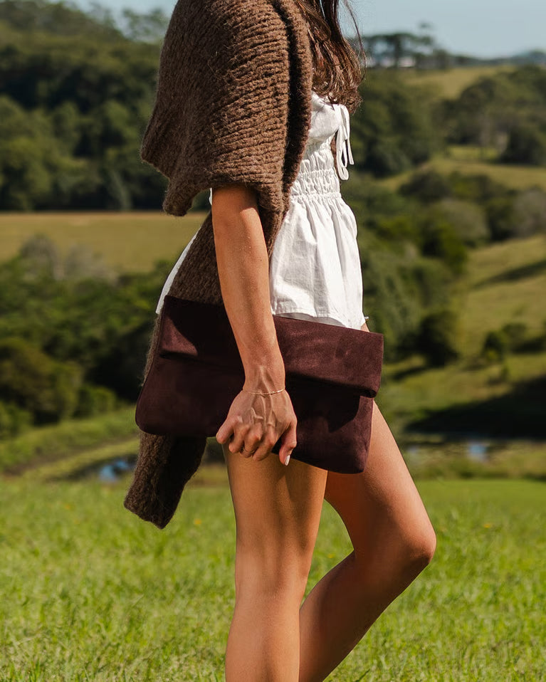 LOUENHIDE - LUKA SUEDE CLUTCH CROSSBODY