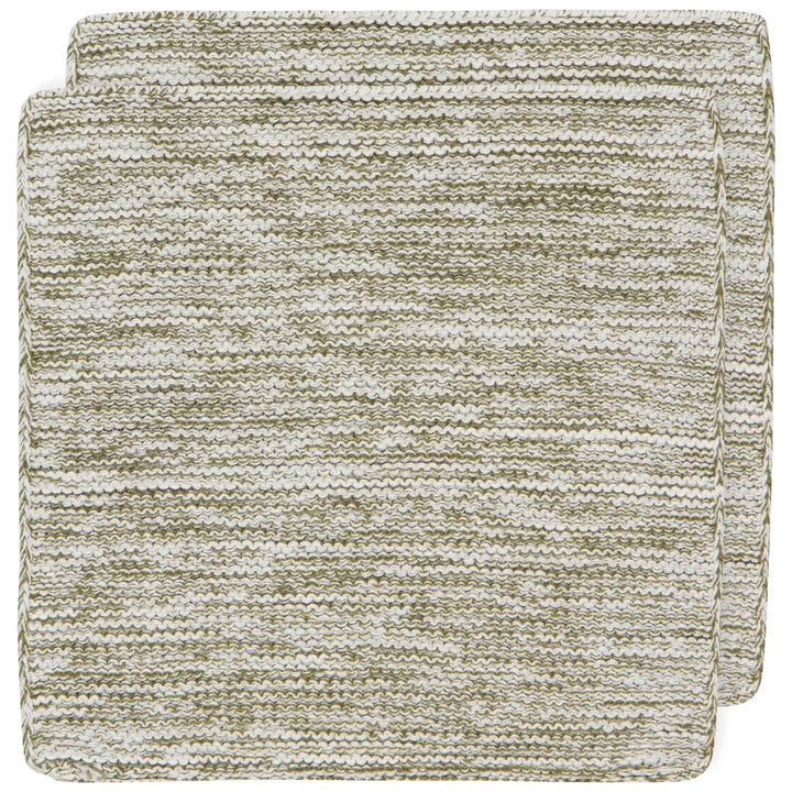 DANICA - SET/2 KNIT DISHCLOTH OLIVE