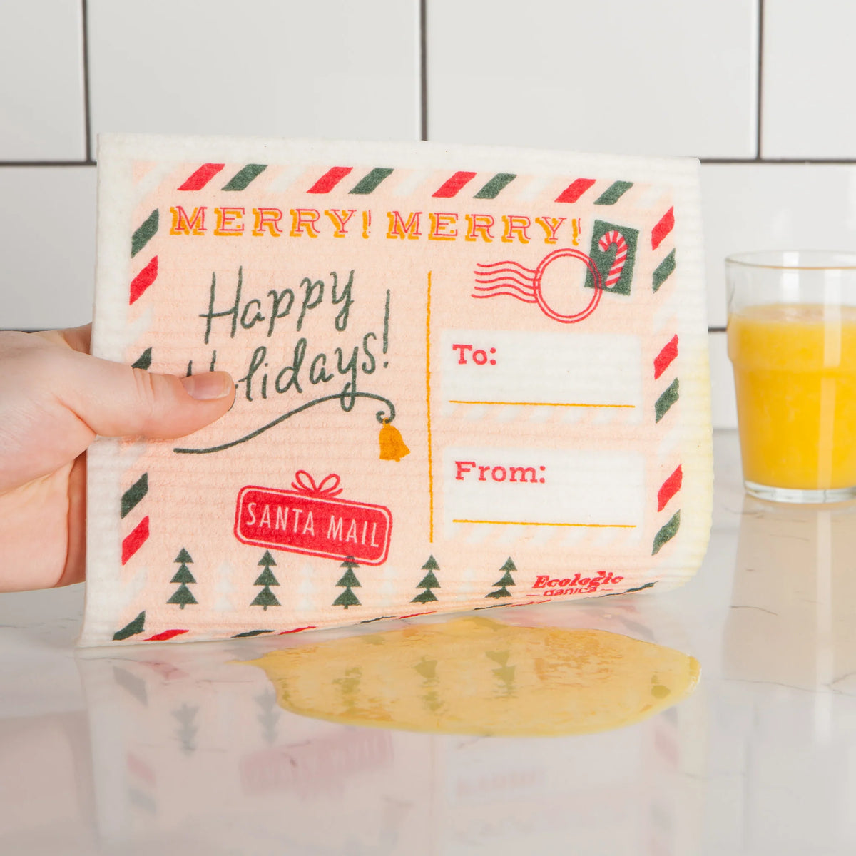 DANICA - DISH CLOTH POSTCARD TO SANTA