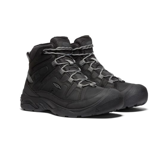 KEEN- MEN'S CIRCADIA MID POLA BOOT BLACK/ STEEL GREY