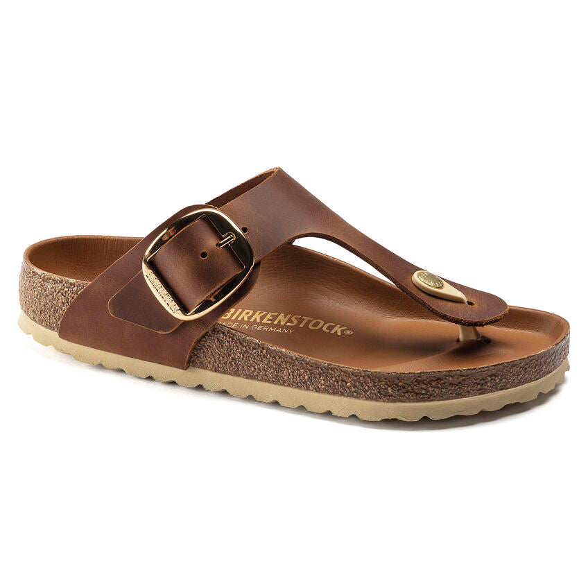BIRKENSTOCK- LADIES GIZEH BIG BUCKLE SANDAL COGNAC