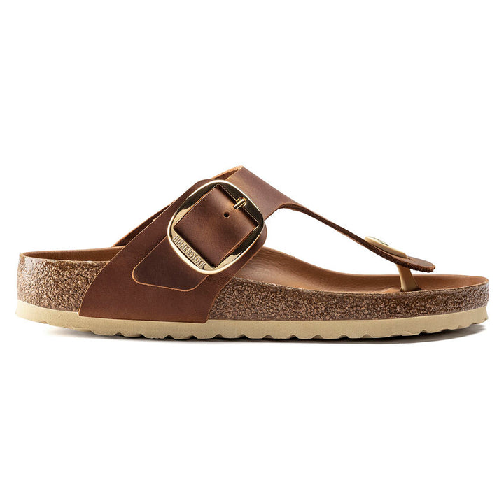BIRKENSTOCK- LADIES GIZEH BIG BUCKLE SANDAL COGNAC