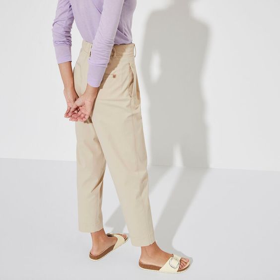 BIRKENSTOCK- LADIES MADRID BIG BUCKLE HIGH SHINE SANDAL BUTTER