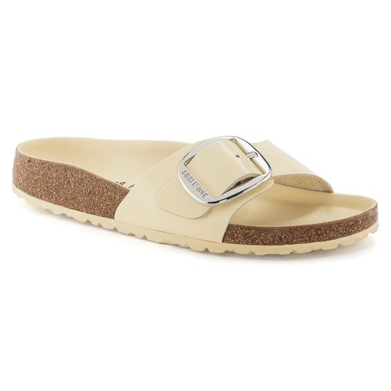 BIRKENSTOCK- LADIES MADRID BIG BUCKLE HIGH SHINE SANDAL BUTTER