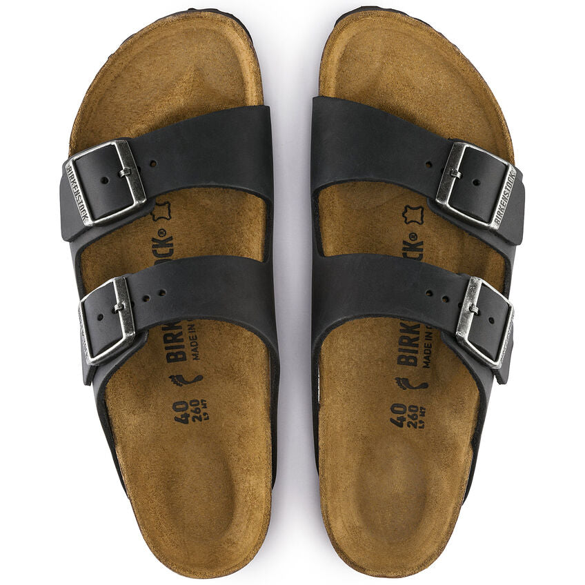 BIRKENSTOCK- LADIES ARIZONA SANDAL RUSTIC BLACK