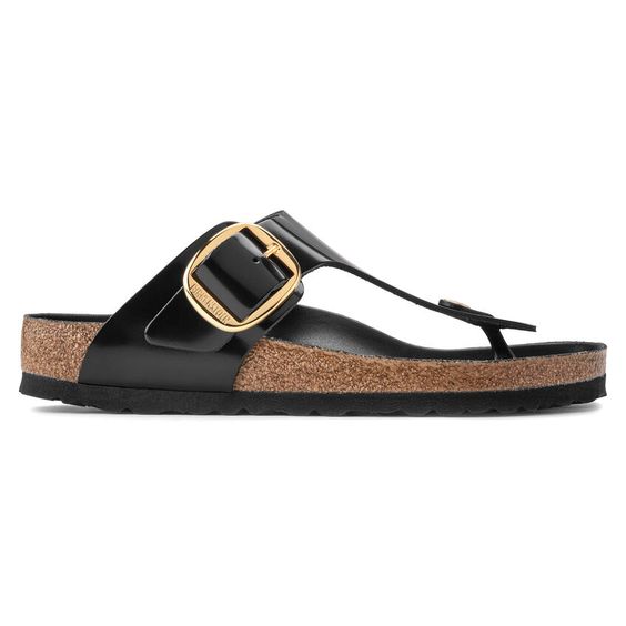 BIRKENSTOCK- LADIES GIZEH BIG BUCKLE SANDAL BLACK