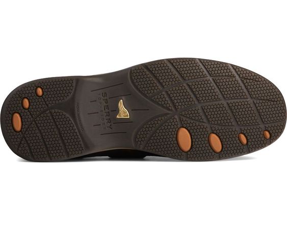 SPERRY- MEN'S GOLD ASV 2-EYE BOAT SHOE DARK BROWN