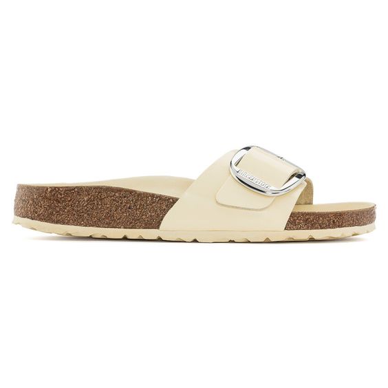 BIRKENSTOCK- LADIES MADRID BIG BUCKLE HIGH SHINE SANDAL BUTTER