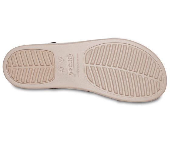 CROCS- LADIES BROOKLYN L WEDGE SANDAL BLACK/ MUSHROOM