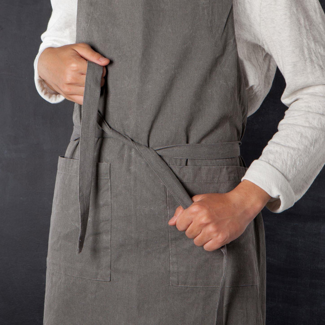 DANICA- Shadow Gray Stonewash Apron
