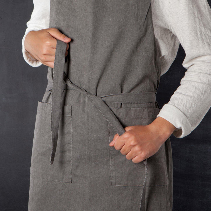 DANICA- Shadow Gray Stonewash Apron